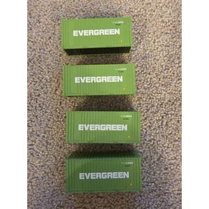 Walthers 20' Corrugated Container w/ Flat Panel Evergreen HO Scale Lot Of 4